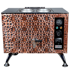 Anka Pro Electric Fully Automatic Tea Boiler, 2 Teapots, 20 Liters, Copper - Anka