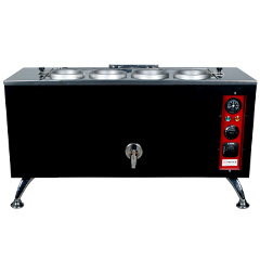 Anka Pro Elektrikli Full Otomatik Çay Kazanı, 4 Demlikli, 40 Litre, Siyah - Anka