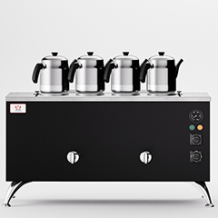 Anka Pro Compact Çay Kazanı, Elektrikli, 4 Demlikli, 40 Litre, Siyah - Anka