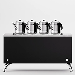 Anka Pro Compact Çay Kazanı, Elektrikli, 4 Demlikli, 40 Litre, Siyah - 3