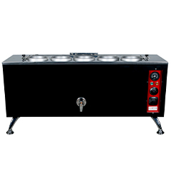 Anka Pro Elektrikli Full Otomatik Çay Kazanı, 5 Demlikli, 50 Litre, Siyah - Anka