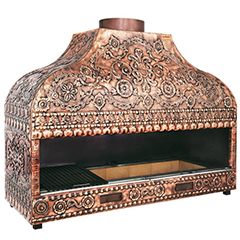 Anka Pro Kapalı Izgara, 80x60x120 cm, Bakır - Anka