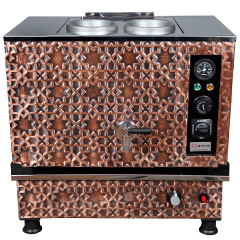 Anka Pro Kompakt Full Otomatik Çay Kazanı, 2 Demlikli, 20 Litre, Bakır - Anka