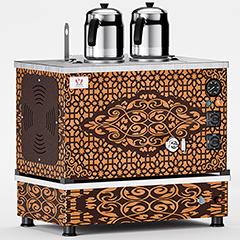 Anka Pro Kompakt Full Otomatik Çay Kazanı, 2 Demlikli, 20 Litre, Bakır - Anka