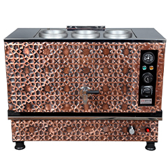 Anka Pro Kompakt Full Otomatik Çay Kazanı, 3 Demlikli, 30 Litre, Bakır - Anka