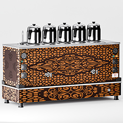 Anka Pro Kompakt Full Otomatik Çay Kazanı, 5 Demlikli, 50 Litre, Bakır - Anka