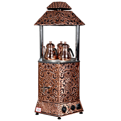 Anka Pro Max Elektrikli Çay Makinası Seti, 3 Demlikli, 35 Litre, Bakır - Anka