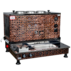 Anka Pro Plus Otomatik Çay Kazanı, 3 Demlikli, 30 Litre, Bakır - Anka