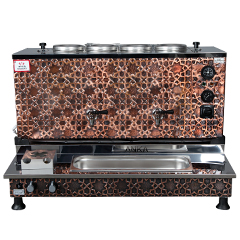 Anka Pro Plus Otomatik Çay Kazanı, 4 Demlikli, 40 Litre, Bakır - Anka