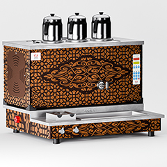 Anka Pro Plus Smart Çay Kazanı, Hibrit, 3 Demlikli, 30 Litre, Bakır - Anka