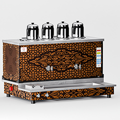 Anka Pro Plus Smart Çay Kazanı, Hibrit, 4 Demlikli, 40 Litre, Bakır - Anka