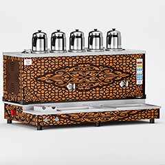 Anka Pro Plus Smart Çay Kazanı, Hibrit, 5 Demlikli, 50 Litre, Bakır - Anka