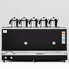 Anka Pro Plus Smart Çay Kazanı, Hibrit, 5 Demlikli, 50 Litre, Siyah - Anka (1)