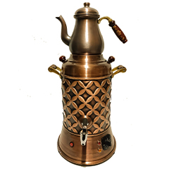 Anka Samovar with Teapot, Electric, 1 Teapot, 12 Liters, Copper - Anka