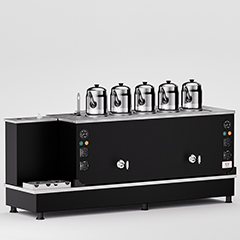 Anka Turbo Çay Kazanı, Hibrit, 5 Demlikli, 50 Litre, Siyah - Anka