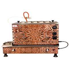 Anka Turbo Full Automatic Gas Tea Boiler, 5 Teapots, 50 Liters, Copper - Anka