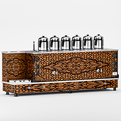 Anka Turbo Full Automatic Gas Tea Boiler, 6 Teapots, 60 Liters, Copper - Anka