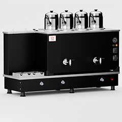 Anka Turbo Tea Boiler, Hybrid, 4 Teapots, 40 Liters, Black - Anka