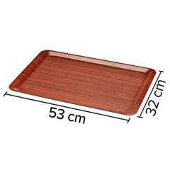 Arcoform Non-Slip Laminated Tray Wooden Pattern 53x32 cm - 2