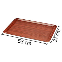 Arcoform Non-Slip Laminated Wooden Patterned Tray 53x37 cm - 2