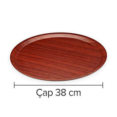 Arcoform Lamine Pürüzsüz Yuvarlak Tepsi 38 cm - 2