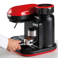 Ariete - Ariete Moderna Entegre Öğütücülü Espresso Kahve Makinesi,Tek Gruplu, Kırmızı (1)