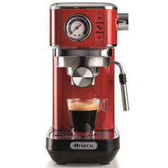 Ariete Moderna Espresso Slim Coffee Machine, Red - 1