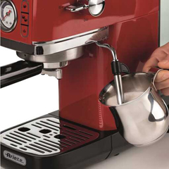 Ariete Moderna Espresso Slim Coffee Machine, Red - 3