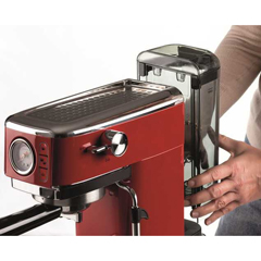 Ariete Moderna Espresso Slim Coffee Machine, Red - 4