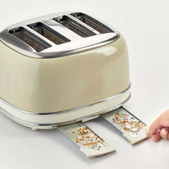 Ariete Vintage 4 Slice Bread Toaster, 1630 W, Beige - 4