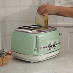 Ariete Vintage 4 Slice Bread Toaster, 1630 W, Green - 3