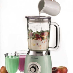 Ariete Vintage Glass Blender, with Ice Crushing Function, 1.5 L, 1000 W, Green - 3