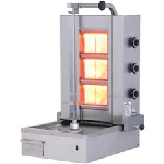 Atalay 3-Burner Bottom Motor Gas Döner Machine, ADG-3A - Atalay