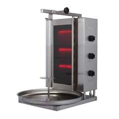 Atalay 3 Burner Gas Döner Machine, Glass, Fixed, ADGC-3S - Atalay