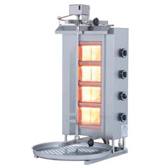 Atalay 4 Burner Top Motorized Gas Döner Machine, ADG-4U - Atalay