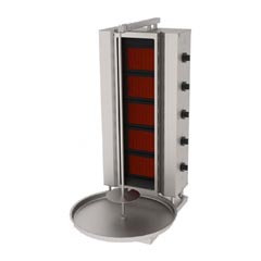 Atalay 5 Burner Gas Döner Oven, Glass, Fixed, ADGC-5S - Atalay