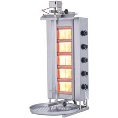 Atalay 5 Burner Top Motor Gas Döner Machine, ADG-5U - Atalay