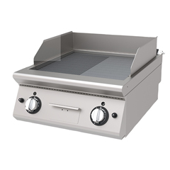 Atalay Countertop Gas Grill, Half Ribbed Half Flat, 60x73x30 Cm, AGI 673 ND - Atalay