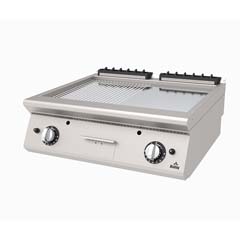 Atalay Countertop Gas Grill, Half Ribbed Half Smooth, Chrome Surface, 80x73x30 Cm, AGI 873 ND CR - Atalay