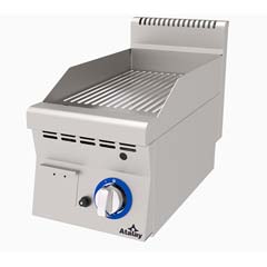 Atalay Countertop Gas Grill, Ribbed, Chrome Surface, 30x60x30 Cm, E AGI 360 N CR - Atalay