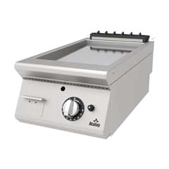 Atalay Countertop Gas Grill, Ribbed, Chrome Surface, 40x73x30 Cm, AGI 473 N CR - Atalay