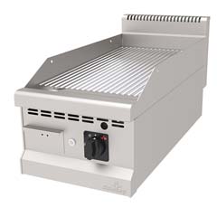 Atalay Countertop Gas Grill, Ribbed, Chrome Surface, 40x90x30 Cm, AGI 490 N S CR - Atalay
