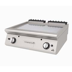 Atalay Countertop Gas Grill, Ribbed, Chrome Surface, 80x73x30 Cm, AGI 873 N CR - Atalay