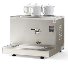 Ateşe Cappadocia Dijital Çay Kazanı, Elektrikli, Inox, 3 Demlikli - Ateşe