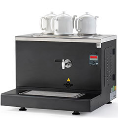 Ateşe Cappadoica Digital Tea Boiler, 3 Teapot, Electric, Static Painted, Black - Ateşe