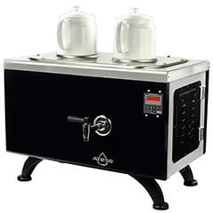 Ateşe Efes Smart Tea Boiler, 2 Teapots, Electric, Static Painted, Black - Ateşe