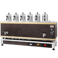 Ateşe Gold Analog Çay Kazanı, Statik Boyalı, Gazlı Elektrikli, 6 Demlikli - Ateşe