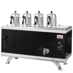 Ateşe Gold Compact Analog Çay Kazanı, Statik Boyalı, Gazlı Elektrikli, 4 Demlikli - Ateşe