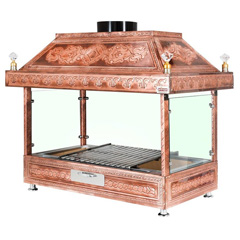 Ateşe Ocakbaşı Davlumbazlı Açık Izgara, Retro, 170x55x125 cm - 2
