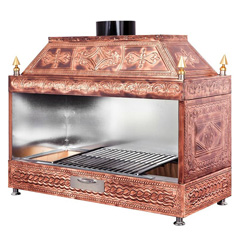 Ateşe Ocakbaşı With Hooded Enclosed Grill, Retro, 170x55x125 cm - 2